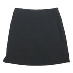 NIKE Womens Black Skort Knee Length Polyester Blend Plain UK 6 Elegant Casual