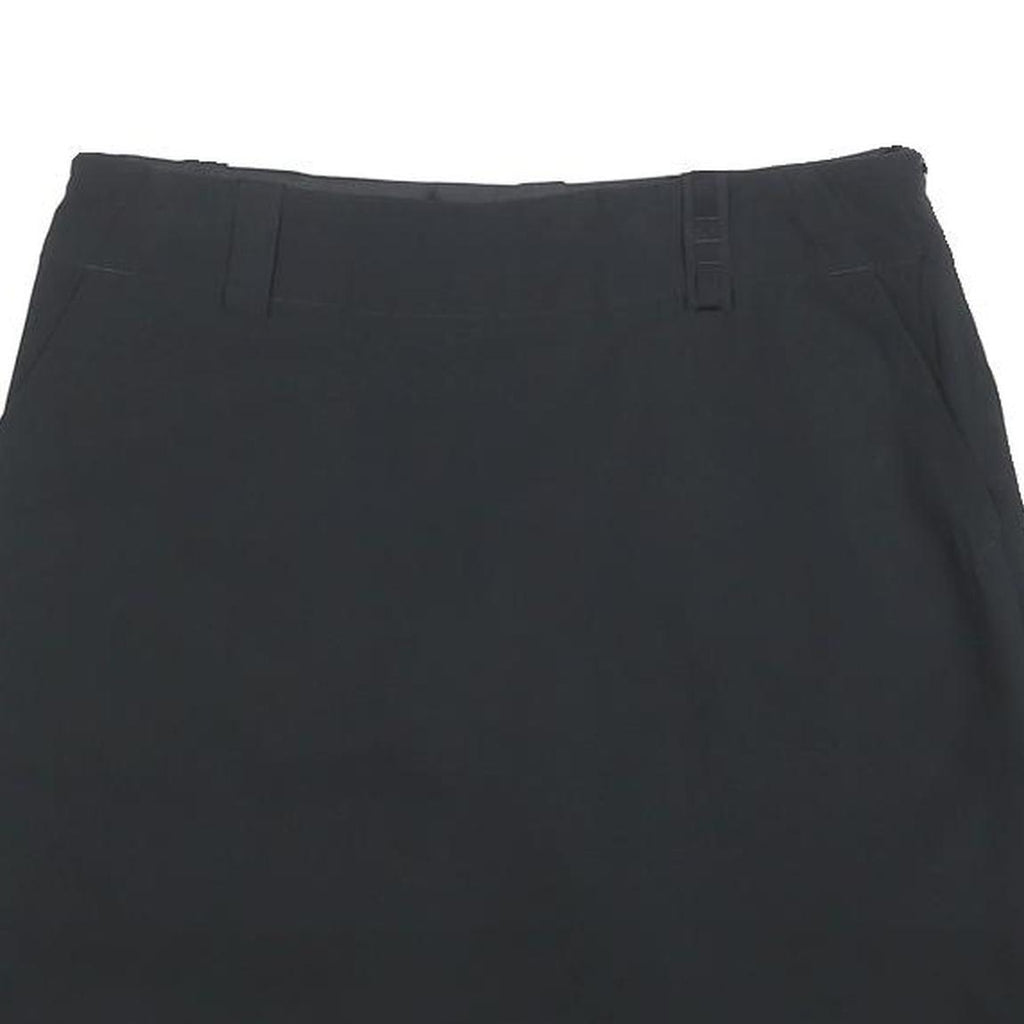 NIKE Womens Black Skort Knee Length Polyester Blend Plain UK 6 Elegant Casual