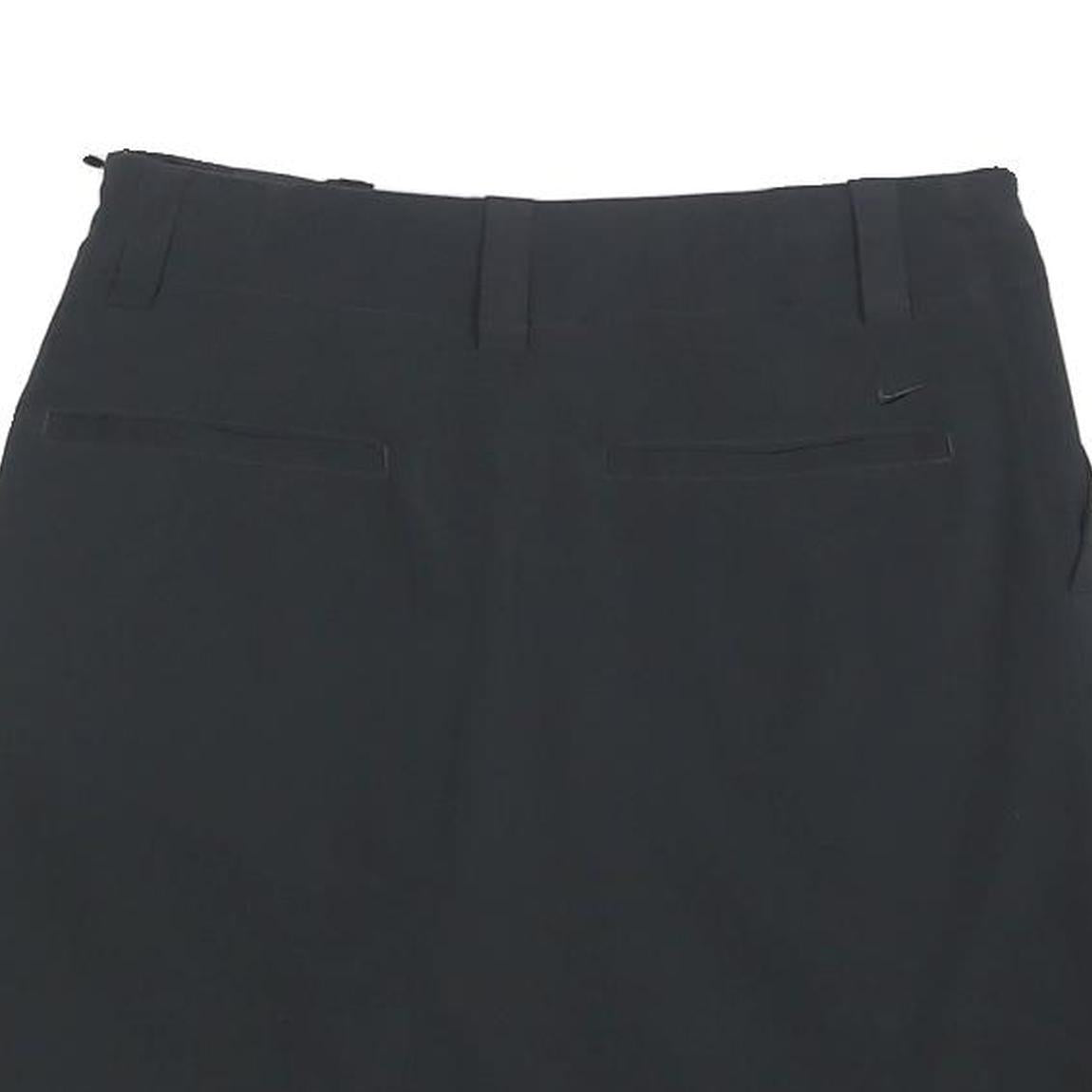 NIKE Womens Black Skort Knee Length Polyester Blend Plain UK 6 Elegant Casual