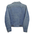 WRANGLER Womens Blue Denim Jacket S Down Button Closure Classic Fit Warm