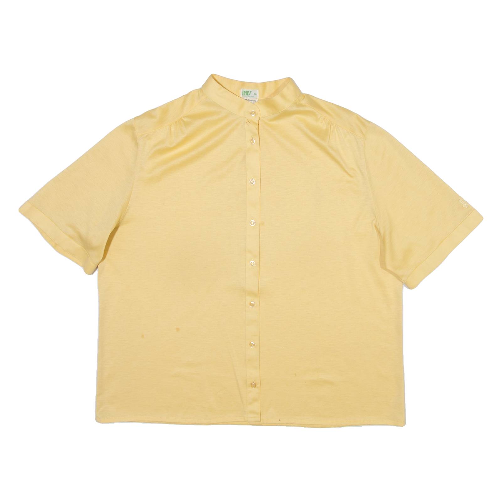 INES Mens Plain Shirt Yellow M