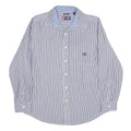 CHAPS Mens Blue & White Striped Cotton Shirt M Classic Button Down