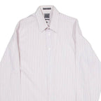 CALVIN KLEIN Slim Fit Mens Shirt Purple Striped Long Sleeve M