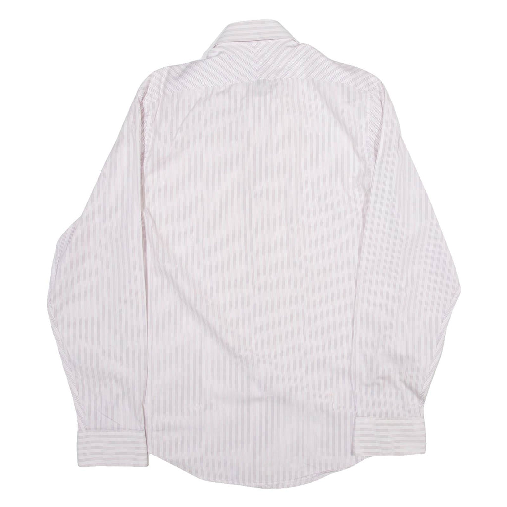 CALVIN KLEIN Slim Fit Mens Shirt Purple Striped Long Sleeve M