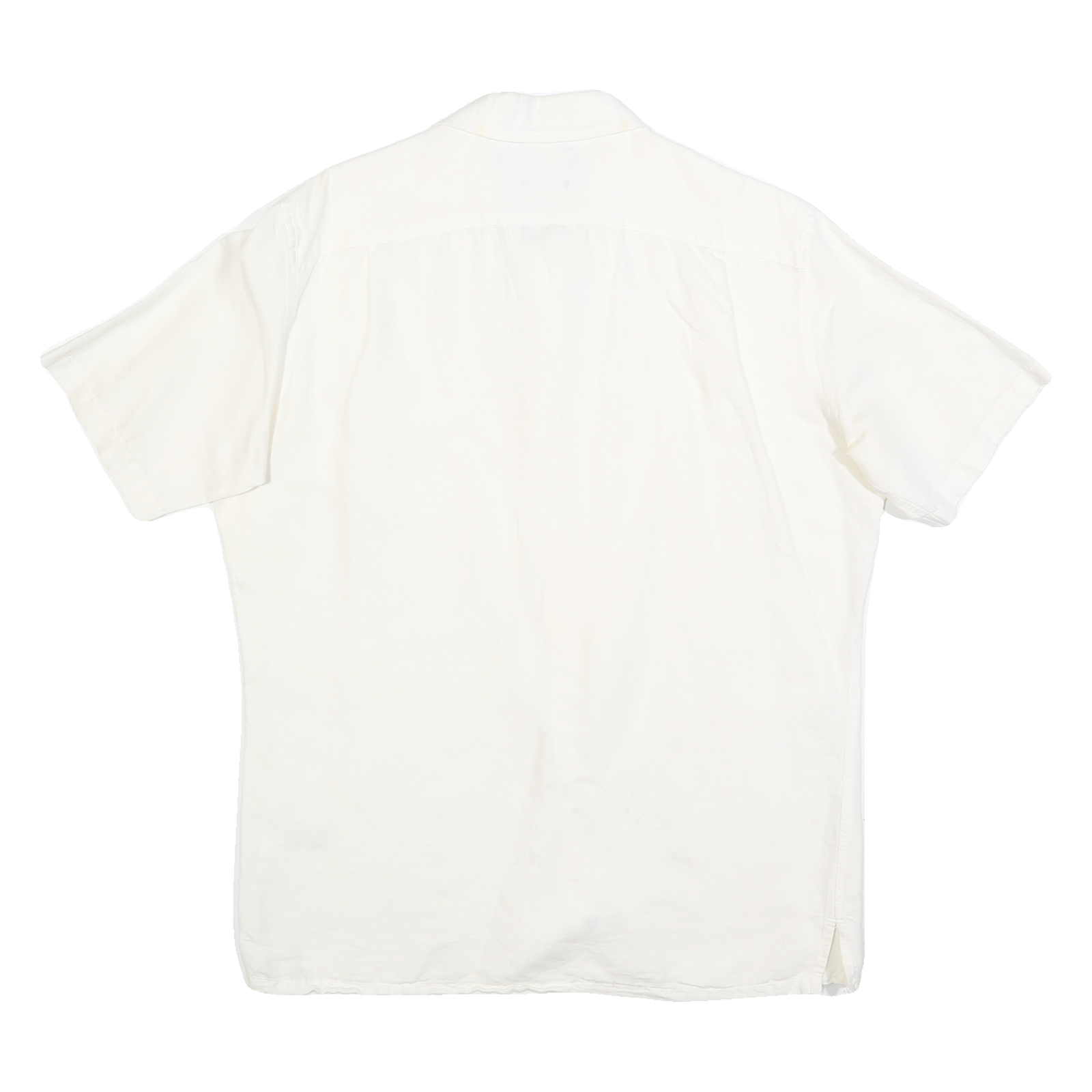 NAUTICA Mens White Cotton Blend Short Sleeve Shirt M Classic Fit Casual