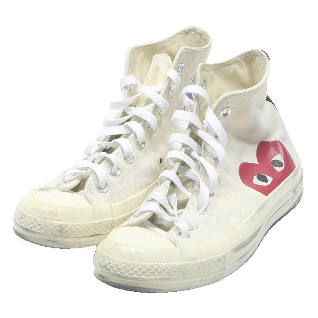 CONVERSE Chuck 70 Womens High Top Trainers White Red Canvas UK 7 Classic