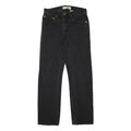 LEVI'S 505 Mens Jeans Black Regular Straight Denim W32 L31 Button Closure