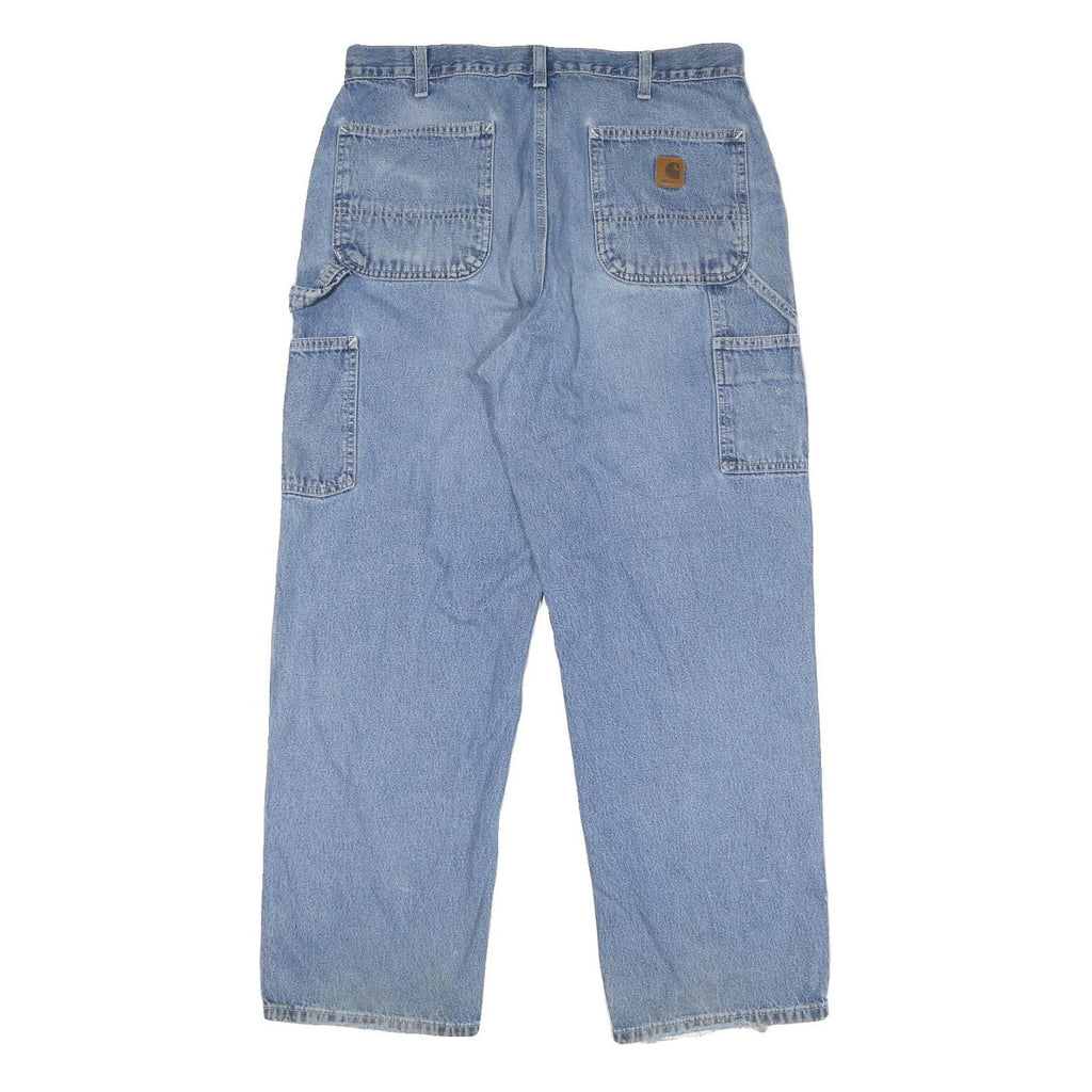 CARHARTT Mens Jeans Blue Regular Straight Denim Medium W36 L30 Workwear