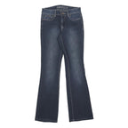 CARRELI Womens Slim Flared Denim Medium Blue W27 L30 Stylish Cotton Blend Zip