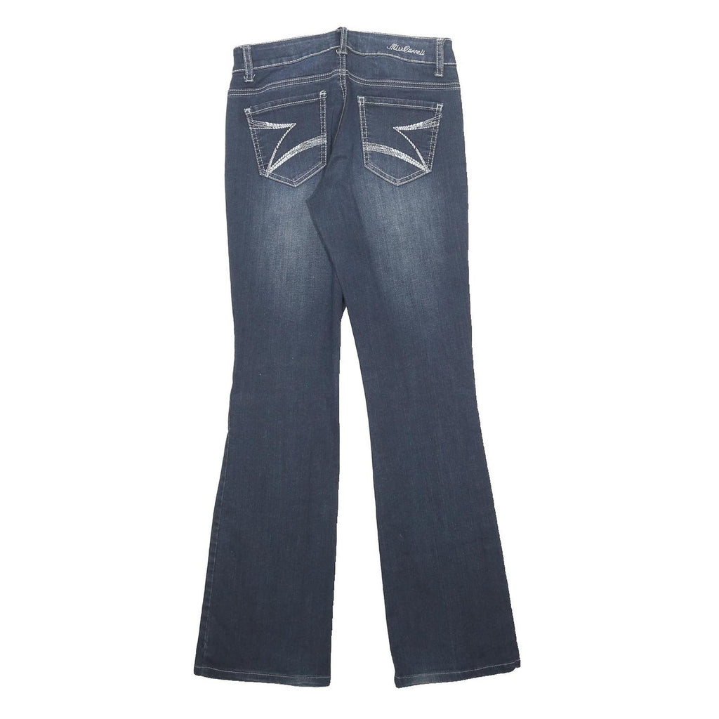 CARRELI Womens Slim Flared Denim Medium Blue W27 L30 Stylish Cotton Blend Zip