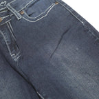 CARRELI Womens Slim Flared Denim Medium Blue W27 L30 Stylish Cotton Blend Zip