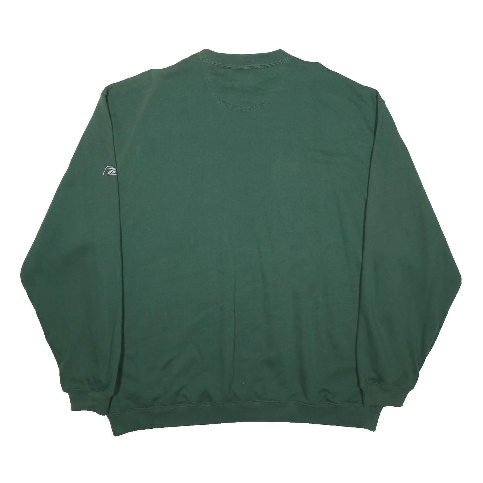 REEBOK X NFL Mens Green Green Bay Packers Crew Neck XL Cotton Blend Sweatshirt