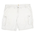 CARHARTT Mens White Cargo Cotton Shorts 4XL W48 Large Pocket Utility Workwear