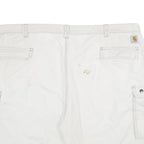 CARHARTT Mens White Cargo Cotton Shorts 4XL W48 Large Pocket Utility Workwear