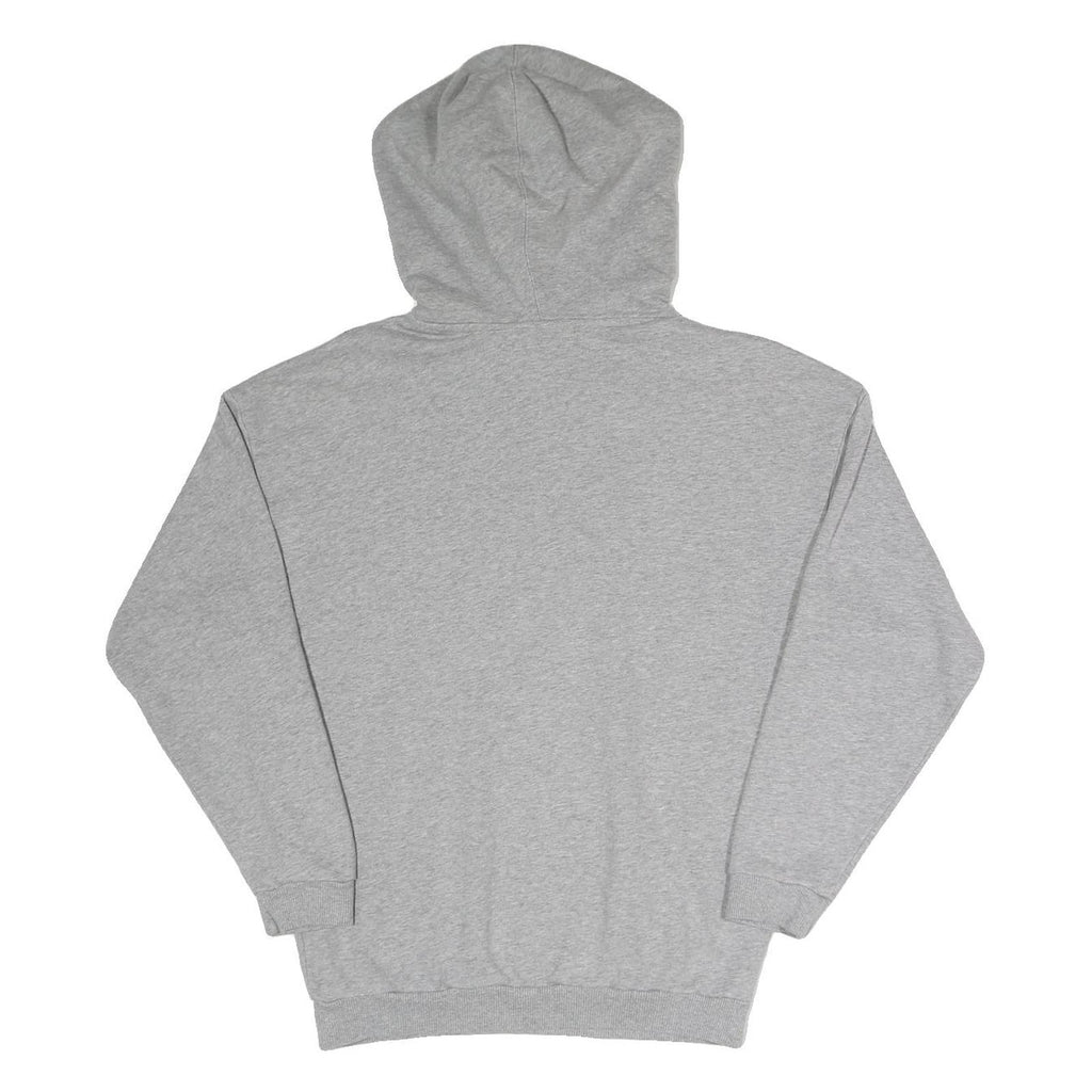 ADIDAS Womens Grey Cotton Blend Hoodie UK 10 Trefoil Logo Pullover