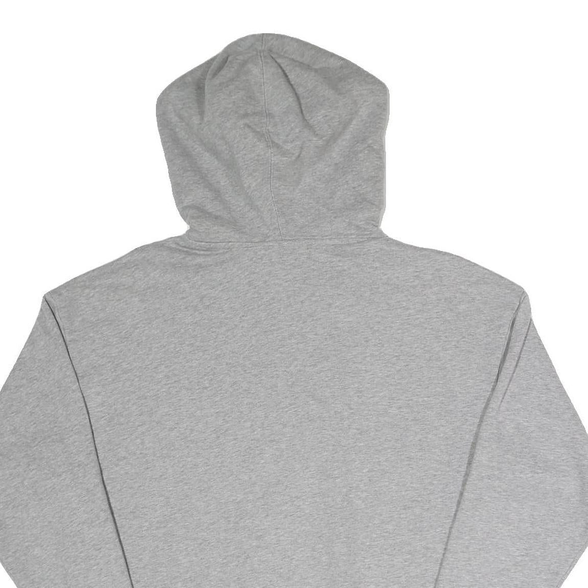 ADIDAS Womens Grey Cotton Blend Hoodie UK 10 Trefoil Logo Pullover