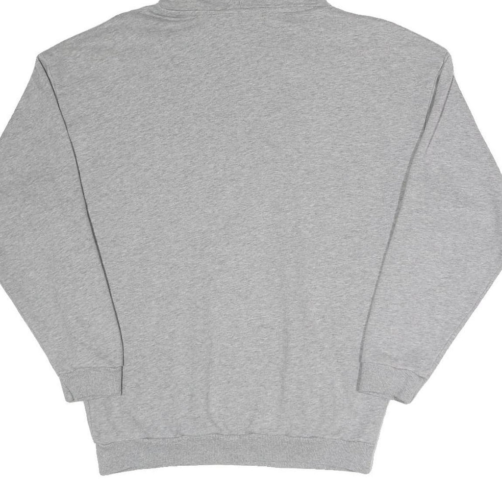 ADIDAS Womens Grey Cotton Blend Hoodie UK 10 Trefoil Logo Pullover