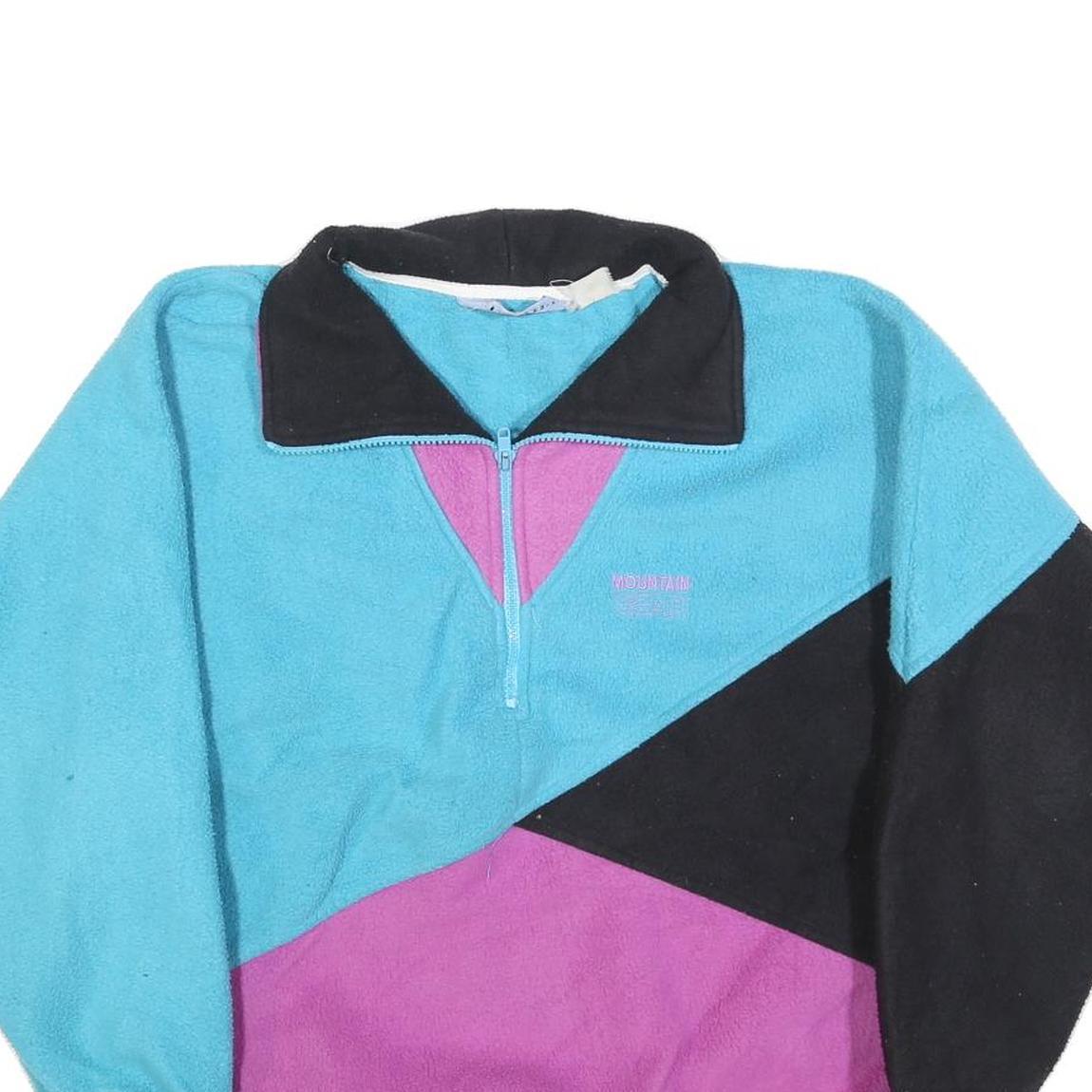 MOUNTAIN GEAR Womens Blue & Purple Colourblock Patterned Pullover Jumper M