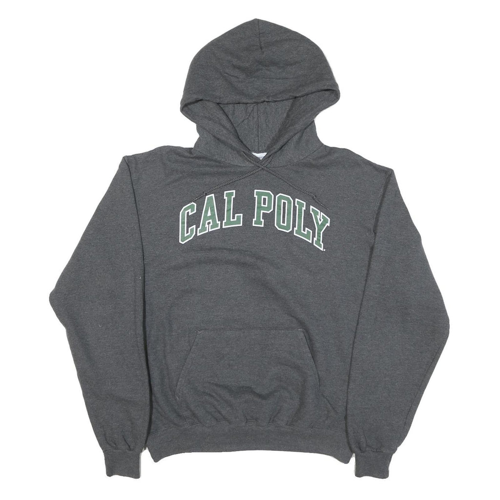 CHAMPION Mens Grey Cal Poly Pullover Hoodie M Cotton Blend Comfortable Casual