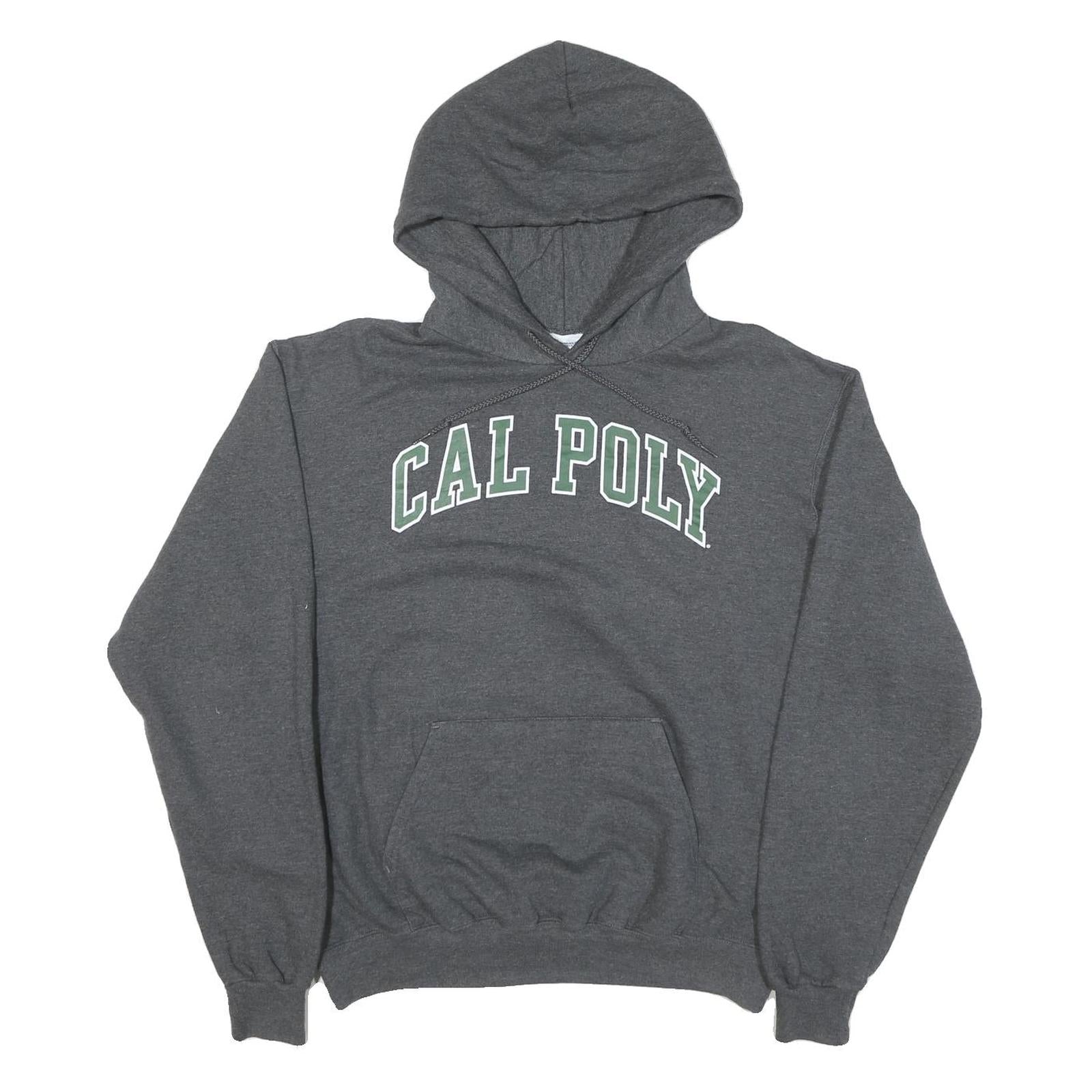 CHAMPION Mens Grey Cal Poly Pullover Hoodie M Cotton Blend Comfortable Casual