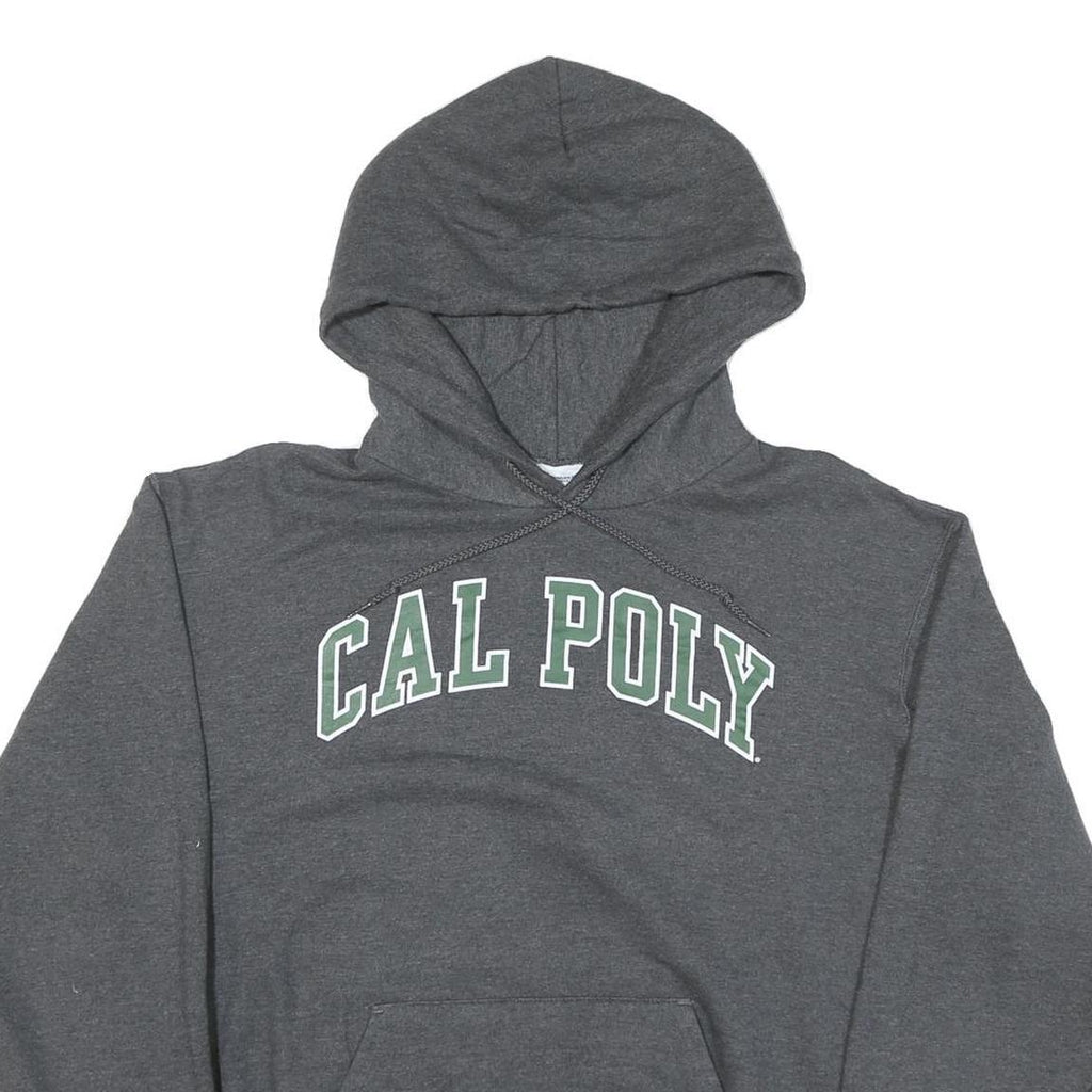 CHAMPION Mens Grey Cal Poly Pullover Hoodie M Cotton Blend Comfortable Casual
