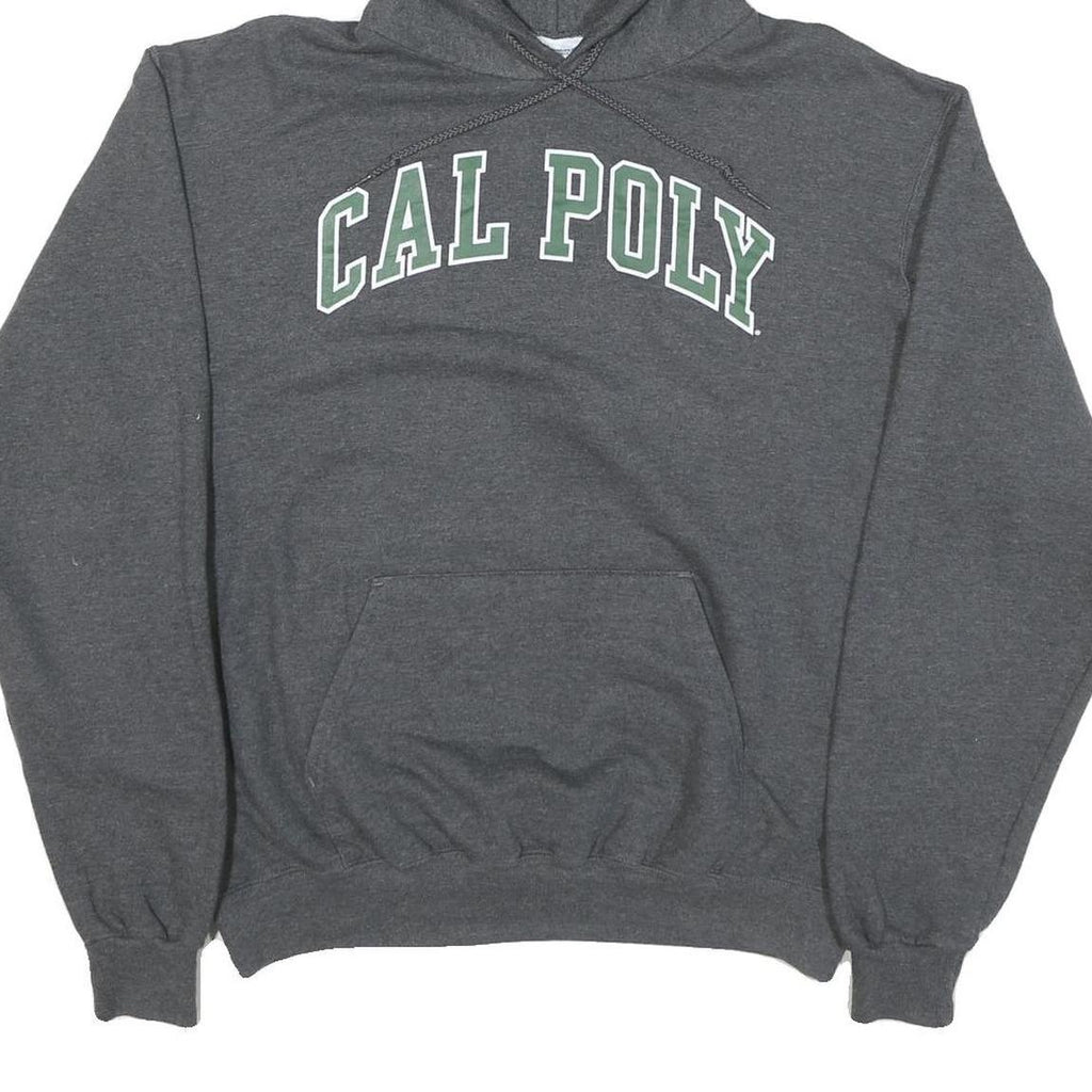 CHAMPION Mens Grey Cal Poly Pullover Hoodie M Cotton Blend Comfortable Casual
