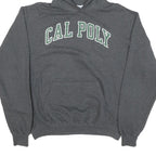 CHAMPION Mens Grey Cal Poly Pullover Hoodie M Cotton Blend Comfortable Casual