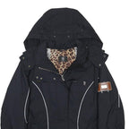 BOGNER Womens Black Jacket M Polyamide Plain Zip Hooded Winter Sport Activewear