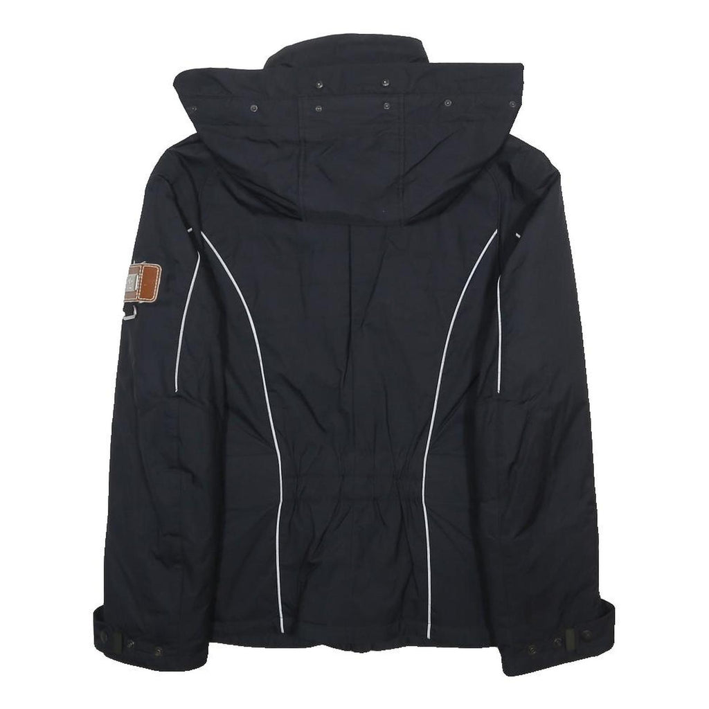 BOGNER Womens Black Jacket M Polyamide Plain Zip Hooded Winter Sport Activewear