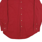 AUGUSTA Mens Red Plain Shirt L Button-Down Collar Long Sleeve Classic Fit