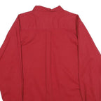 AUGUSTA Mens Red Plain Shirt L Button-Down Collar Long Sleeve Classic Fit
