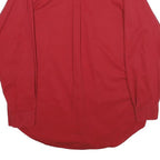 AUGUSTA Mens Red Plain Shirt L Button-Down Collar Long Sleeve Classic Fit