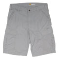 CARHARTT Mens Grey Cargo Shorts M W34 Relaxed Fit Polyester Blend Durable