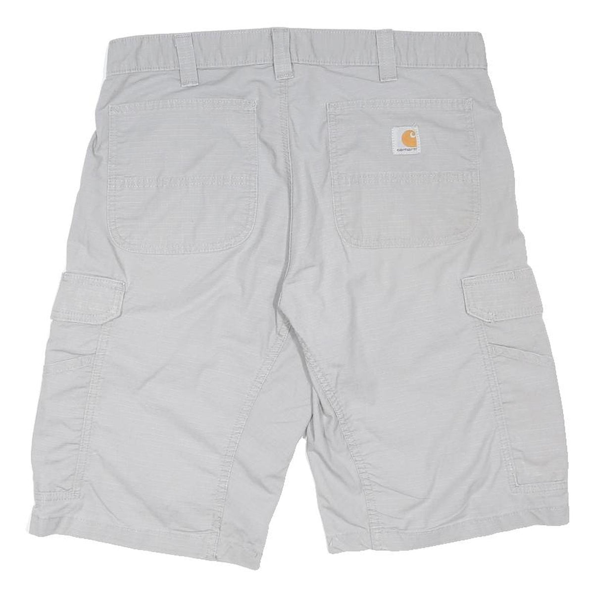 CARHARTT Mens Grey Cargo Shorts M W34 Relaxed Fit Polyester Blend Durable