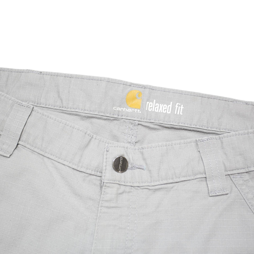 CARHARTT Mens Grey Cargo Shorts M W34 Relaxed Fit Polyester Blend Durable