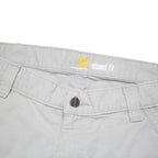 CARHARTT Mens Grey Cargo Shorts M W34 Relaxed Fit Polyester Blend Durable