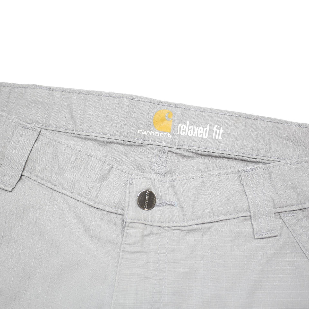 CARHARTT Mens Grey Cargo Shorts M W34 Relaxed Fit Polyester Blend Durable