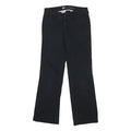 DICKIES Womens Cotton Blend Black Relaxed Straight Trousers W28 L29 Workwear Zip