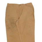 CARHARTT Mens Regular Fit Jeans Beige Cotton Blend Zip W42 L30 Workwear Durable