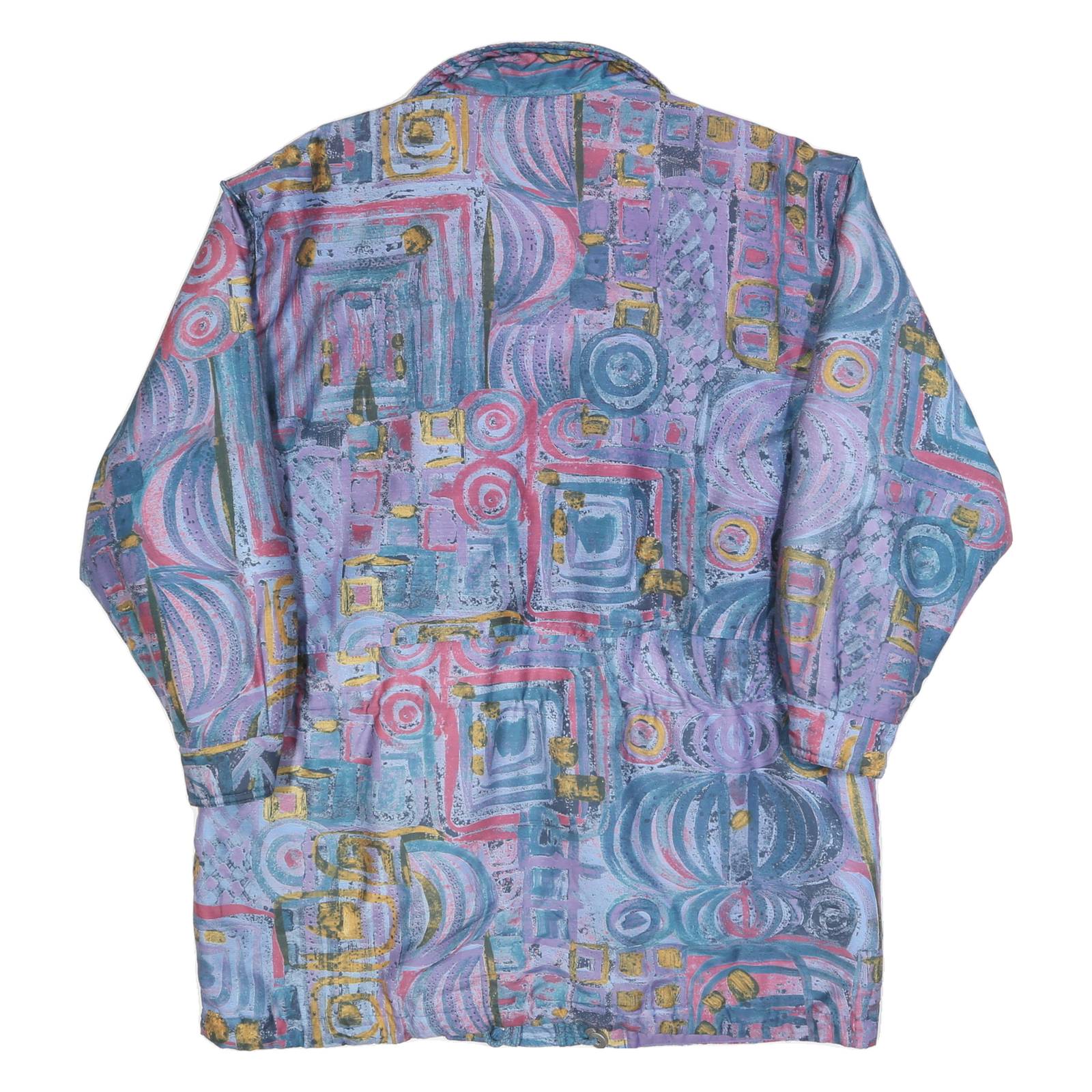 Womens Blue & Pink Outdoor Zip Jacket XL Woven Polyester Colourblock Relaxed Fit