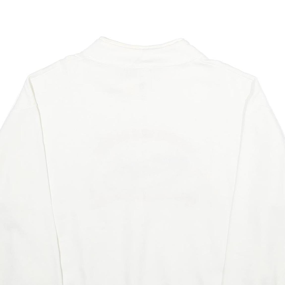 OARSMAN Mens White Presque Isle Harbor Wooden Boat Show Crew Neck L Sweatshirt