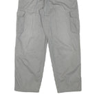 Womens Relaxed Grey Cotton Blend Zip Cargo Trousers W24 L27 Comfortable Casual