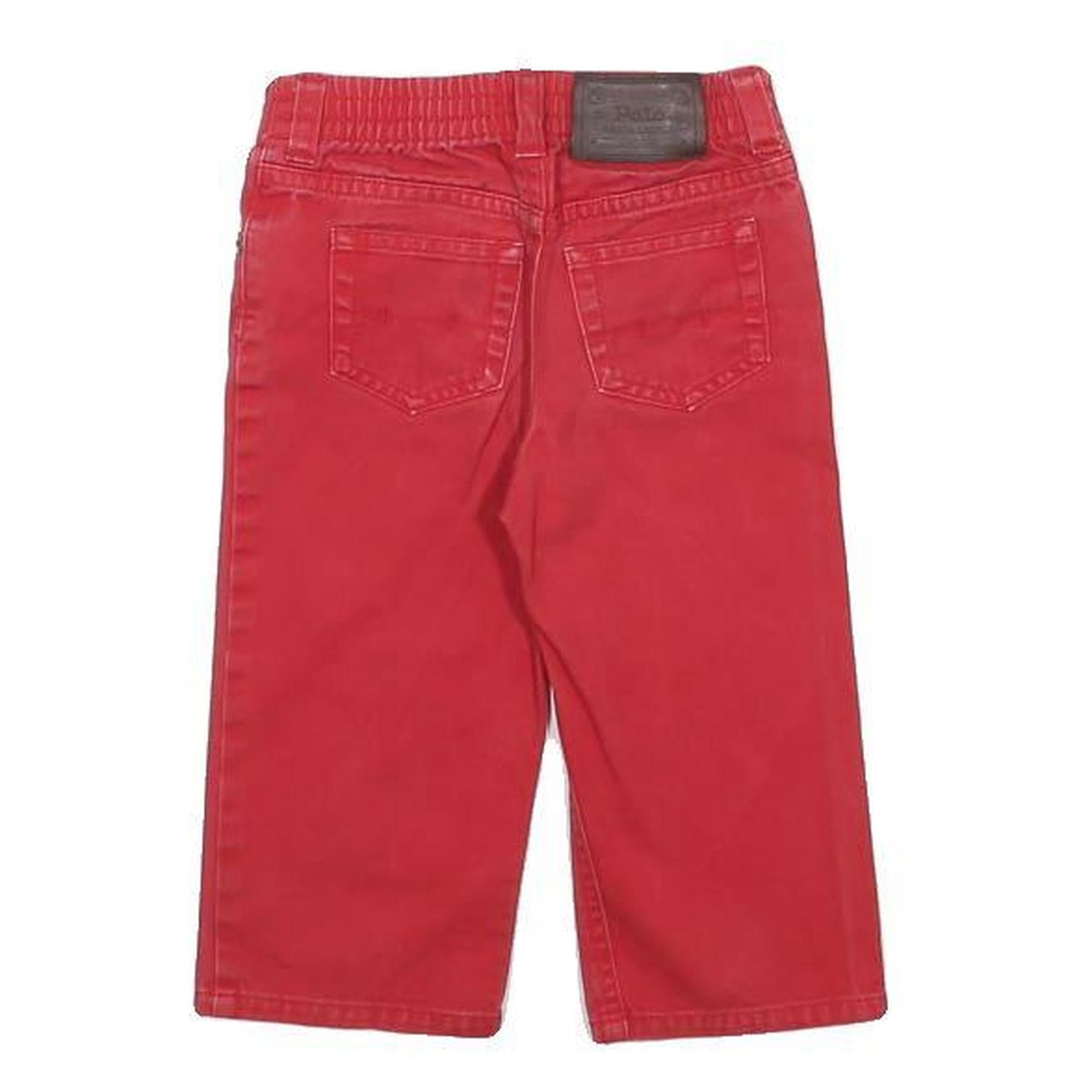 POLO RALPH LAUREN Boys Jeans Red Denim Medium 18 Months W18 L11 Cotton