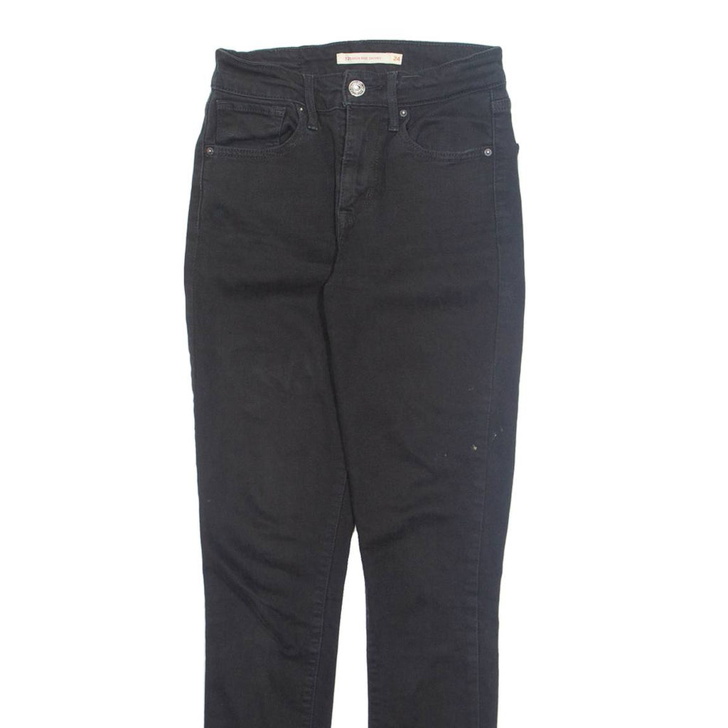 LEVI'S Womens Jeans Black Regular Skinny W24 L30