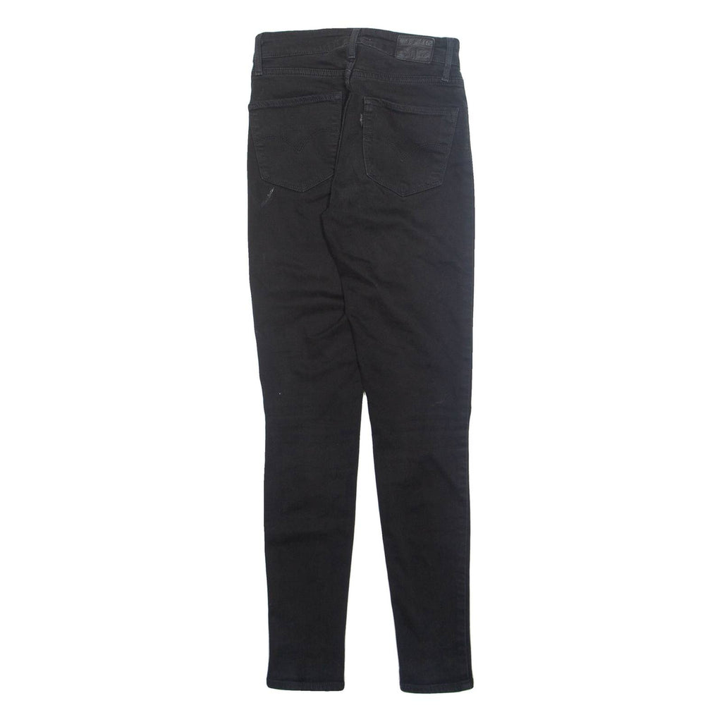 LEVI'S Womens Jeans Black Regular Skinny W24 L30