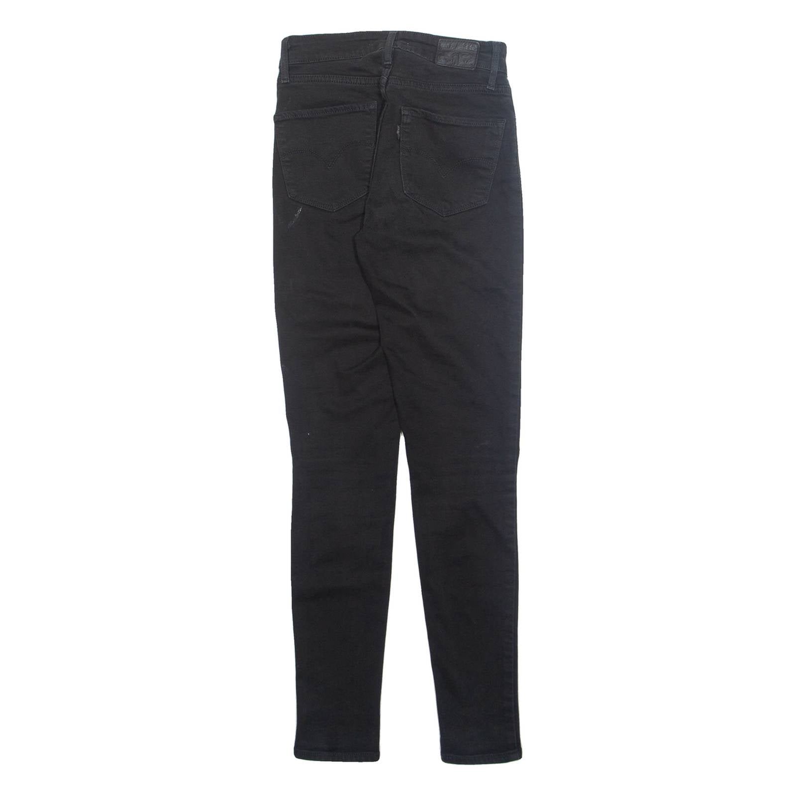 LEVI'S Womens Jeans Black Regular Skinny W24 L30