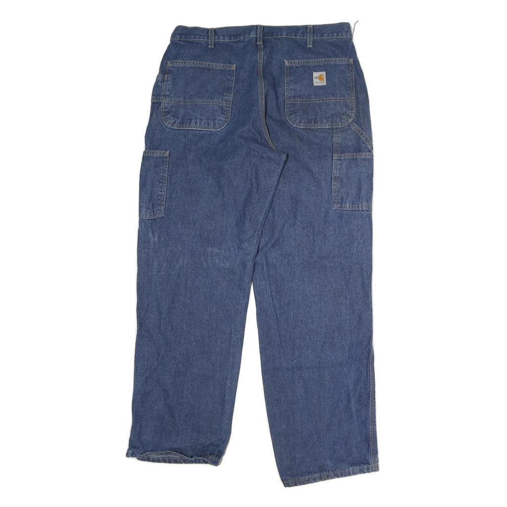 CARHARTT Mens Blue Regular Fit Straight Leg Denim Jeans W32 L32 Workwear Casual