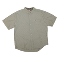 TOMMY HILFIGER Mens Green & White Check Shirt XL Classic Fit Embroidered Logo