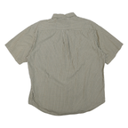 TOMMY HILFIGER Mens Green & White Check Shirt XL Classic Fit Embroidered Logo