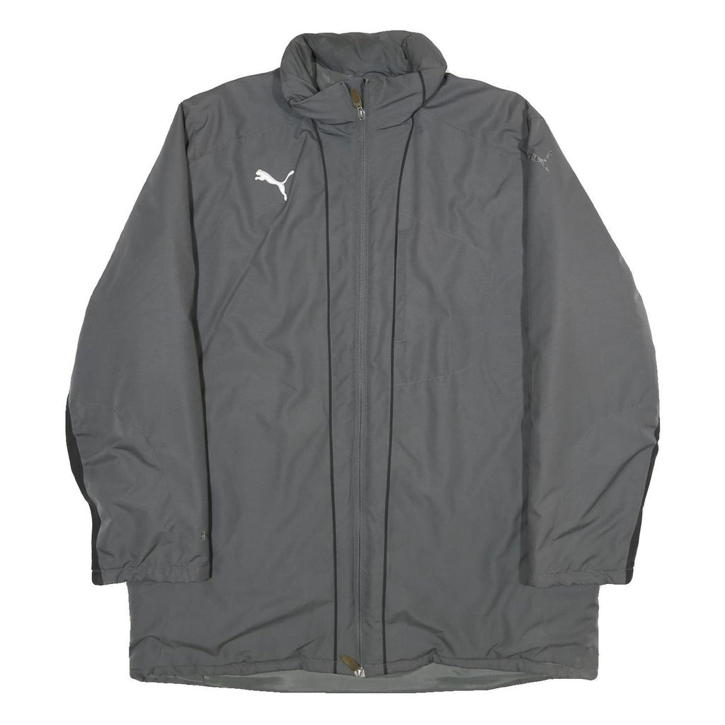 PUMA Mens Grey Zip Jacket XL Plain Sportswear Casual Fit Lightweight